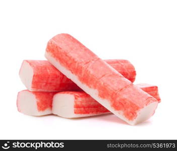 Crab sticks group isolated on white background