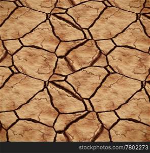 cracked earth. illustration of hot and dry cracked earth in river or lake bed