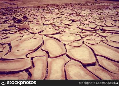 Cracked ground detail in Valle de la muerte desert, San Pedro de Atacama, Chile. Cracked ground in Valle de la muerte desert, San Pedro de Atacama, Chile