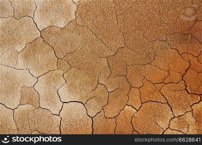 cracked orange clay ground