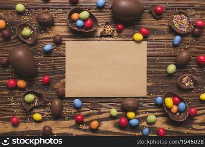 craft paper amidst easter sweets. High resolution photo. craft paper amidst easter sweets. High quality photo