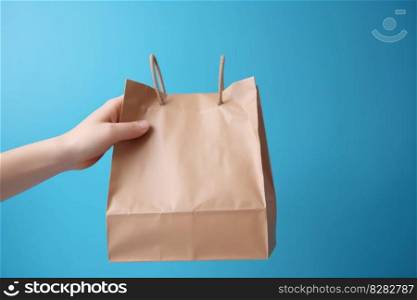 Craft paper bag. Shop pack. Generate Ai. Craft paper bag. Generate Ai