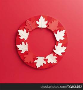 Crafted Festivities 3D Paper Cut Artwork for Canada Day Celebrations. For print, web design, UI, poster and other.