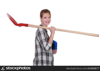 Craftsman holding a shovel