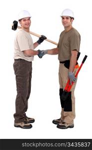 craftsmen shaking hands