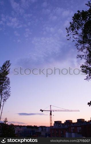 Crane at a construction site