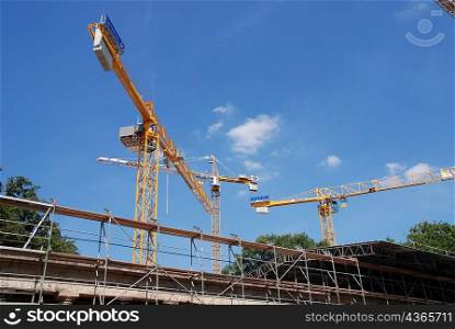 Cranes on construction site, Berlin
