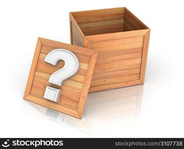 Crate with question. 3d