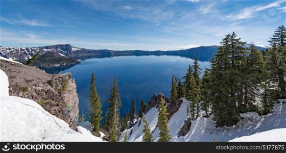 Crater Lake National Park, Oregon in the late morning