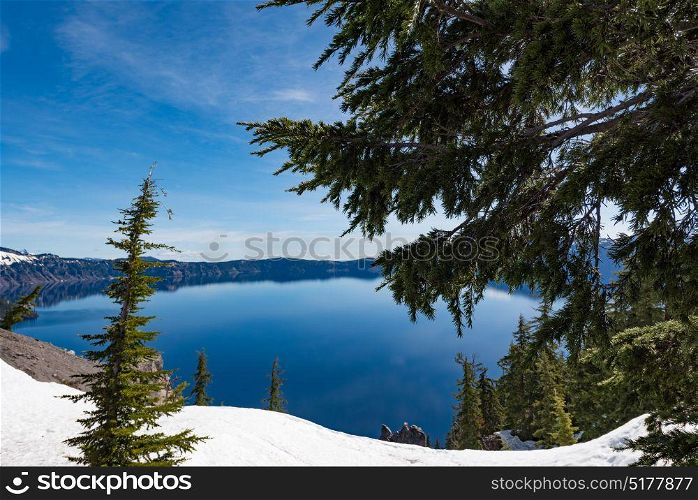 Crater Lake National Park, Oregon in the late morning
