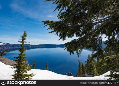 Crater Lake National Park, Oregon in the late morning