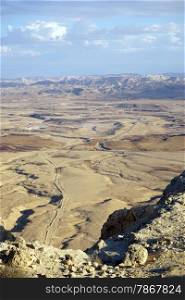 Crater Ramon in Negev desert in Israel