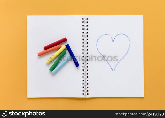 crayons notebook