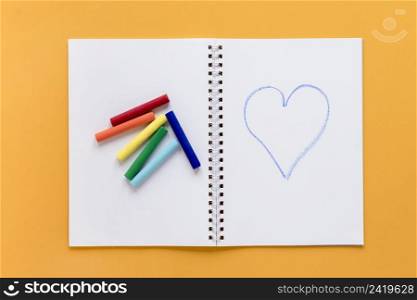 crayons notebook