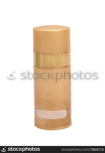 Cream container isolated on white background