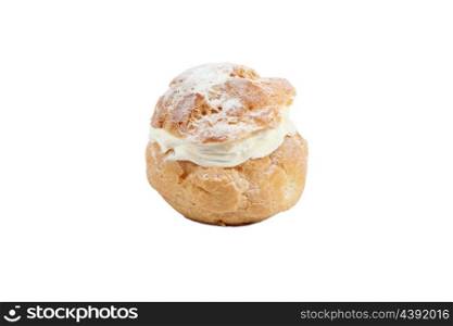 Cream filled choux pastry