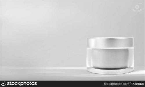 Cream product isolated on white background. 3d render