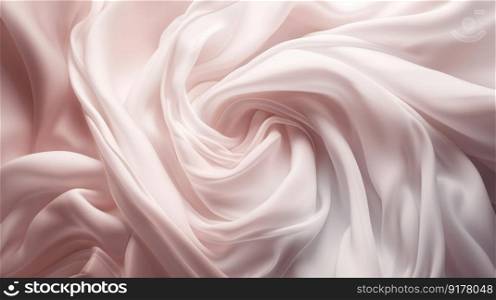Cream silk textile. Illustration  Generative AI
