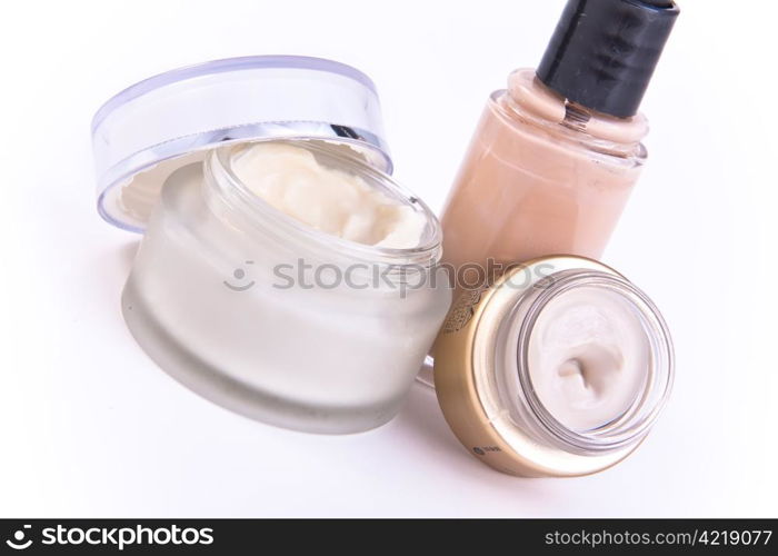 creams and makeup. set of nourishing creams and makeup