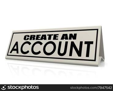 Create an account image with hi-res rendered artwork that could be used for any graphic design.. Create an account
