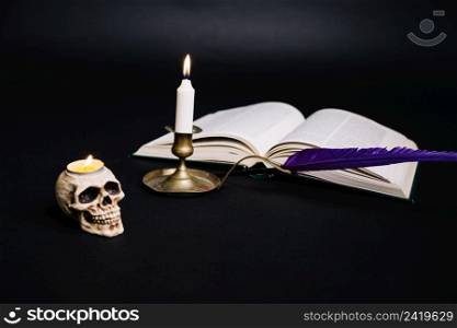 creative arrangement book candlestick