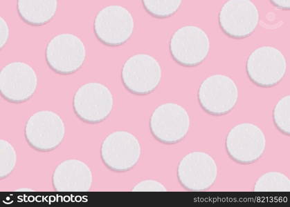 Creative art made with cookies pattern on pastel pink background. Minimalism flat lay top view. Creative art made with cookies pattern on pastel pink background