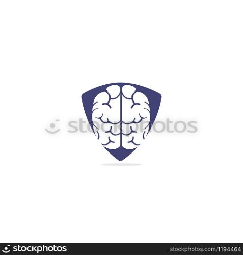 Creative brain logo design. Think idea concept.Brainstorm power thinking brain Logotype icon.