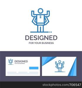 Creative Business Card and Logo template Ability, Human, Multitask, Organization Vector Illustration
