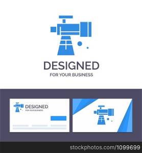 Creative Business Card and Logo template Astronomy, Scope, Space, Telescope Vector Illustration