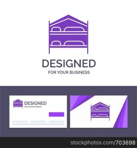 Creative Business Card and Logo template Bed, Bedroom, , Service, Hotel Vector Illustration