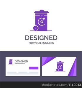 Creative Business Card and Logo template Bin, Recycling, Energy, Recycil bin Vector Illustration