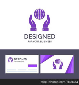 Creative Business Card and Logo template Biosphere, Conservation, Energy, Power Vector Illustration