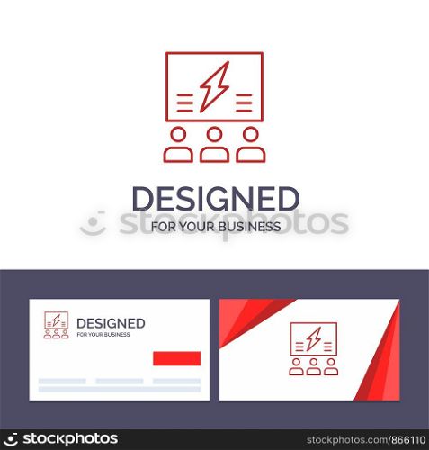 Creative Business Card and Logo template Brainstorming, Group, Idea, Solution, Team, Think, Thinking Vector Illustration