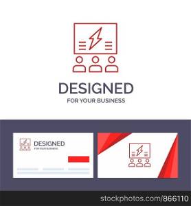 Creative Business Card and Logo template Brainstorming, Group, Idea, Solution, Team, Think, Thinking Vector Illustration