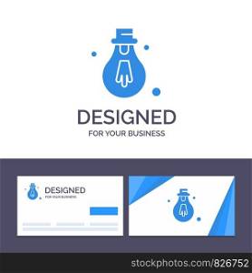 Creative Business Card and Logo template Bulb, Light, Motivation Vector Illustration
