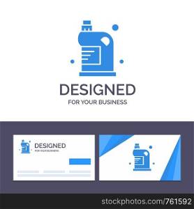 Creative Business Card and Logo template Clean, Cleaning, Drain, Fluid, Household Vector Illustration