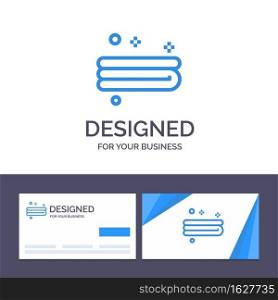 Creative Business Card and Logo template Clean, Cleaning, Towel Vector Illustration