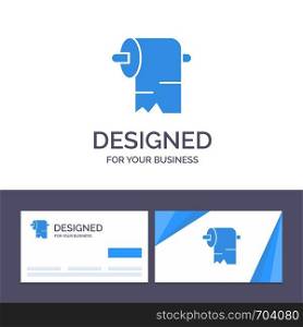 Creative Business Card and Logo template Cleaning, Paper, Tissue Vector Illustration