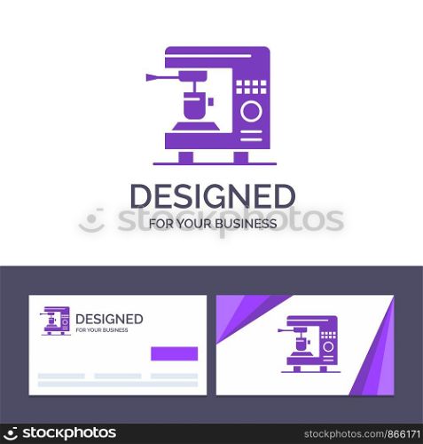 Creative Business Card and Logo template Coffee, Electric, Home, Machine Vector Illustration