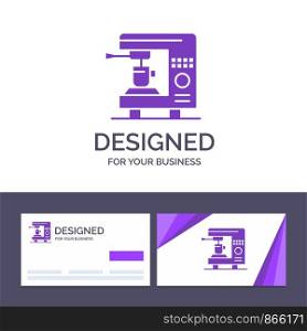 Creative Business Card and Logo template Coffee, Electric, Home, Machine Vector Illustration