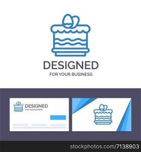 Creative Business Card and Logo template Crack, Easter, Eat, Egg Vector Illustration