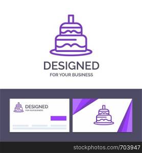 Creative Business Card and Logo template Indian, Cake, Day, Country Vector Illustration