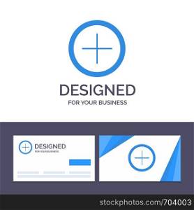 Creative Business Card and Logo template Interface, Plus, User Vector Illustration