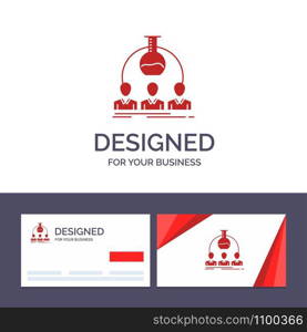 Creative Business Card and Logo template Laboratory, Lab, Man, Experiment, Scientist Vector Illustration