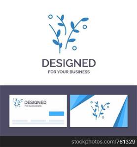 Creative Business Card and Logo template Leaf, Nature, Plant, Spring Vector Illustration