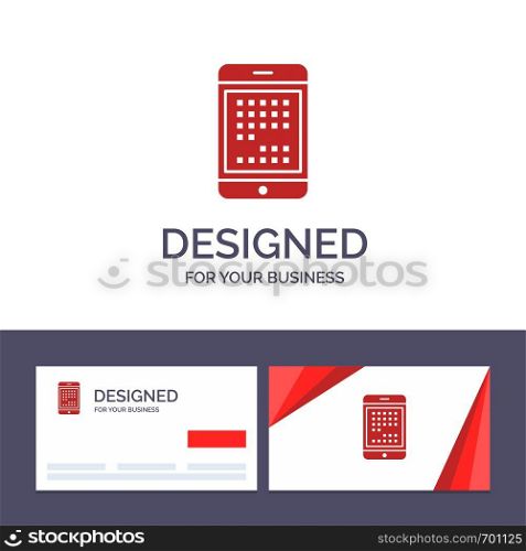 Creative Business Card and Logo template Phone, Computer, Device, Digital, Ipad, Mobile Vector Illustration