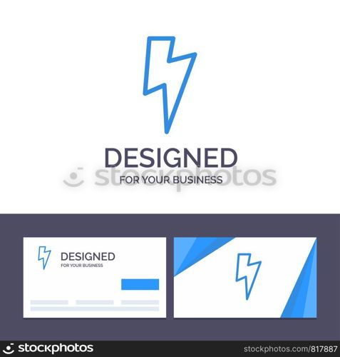 Creative Business Card and Logo template Power, Basic, Ui Vector Illustration