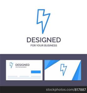 Creative Business Card and Logo template Power, Basic, Ui Vector Illustration