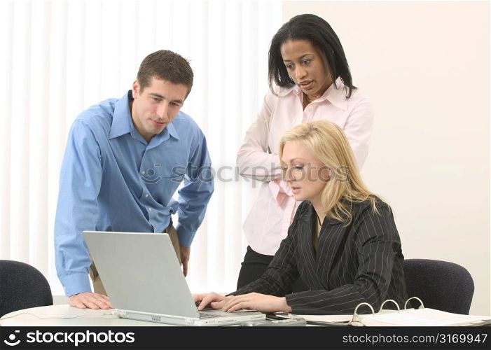 Creative Business Team Working With A Laptop Computer
