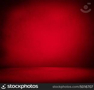 Creative Christmas background. Inside an empty red room